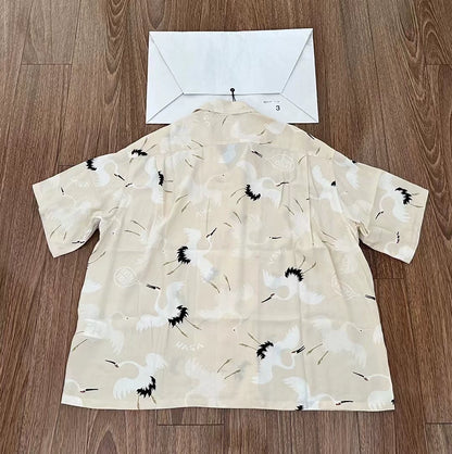 Visvim CROSBY S/S HIKAKU Red-crowned Crane Crane Short Sleeve