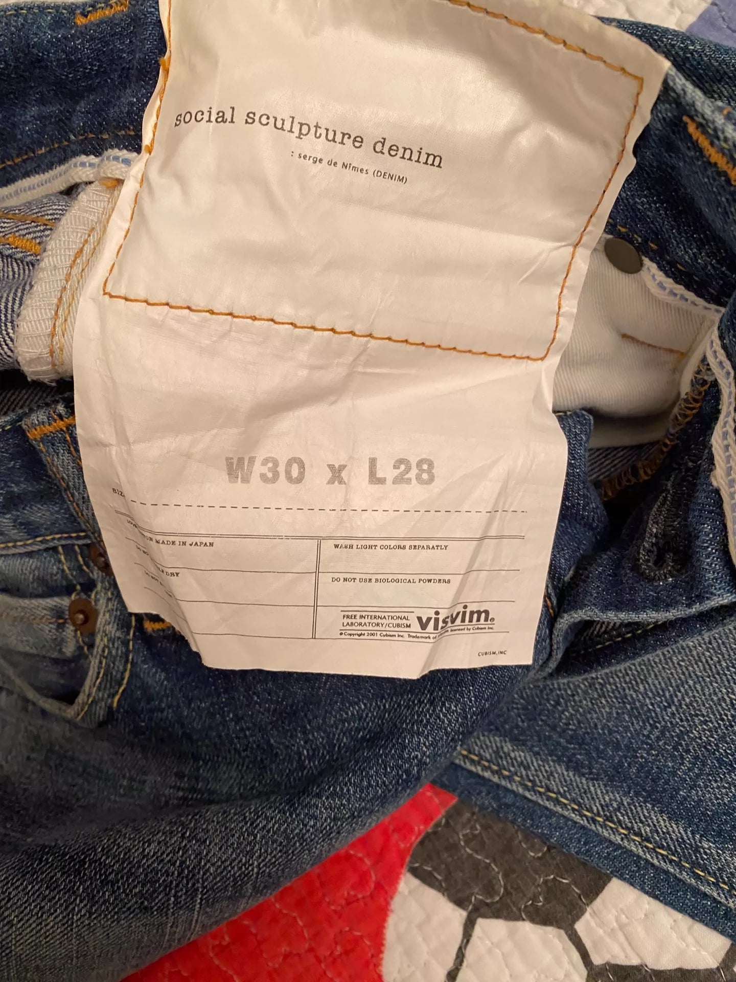 visvim 16aw 10d12 w30L28 denim jeans