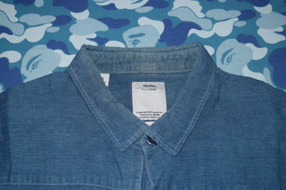 VISVIM KERCHIEF BORDER TUNIC INDIGO