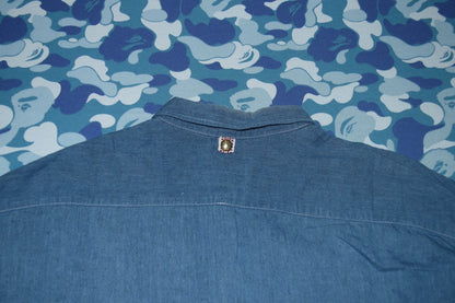 VISVIM KERCHIEF BORDER TUNIC INDIGO