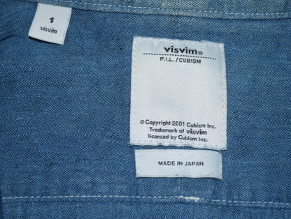 VISVIM KERCHIEF BORDER TUNIC INDIGO