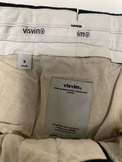 VISVIM HIGH-WATER wool cropped casual pants