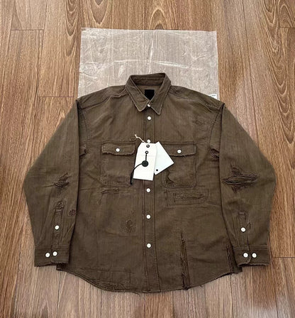 Visvim ICT LUMBER SHIRT CRASH N.D. MUD