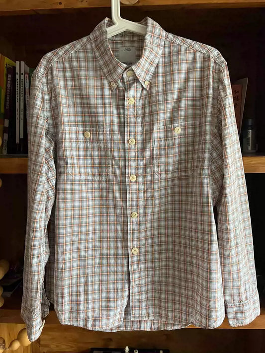 Early visvim plaid three-pin work shirt