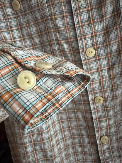 Early visvim plaid three-pin work shirt