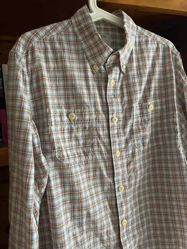 Early visvim plaid three-pin work shirt