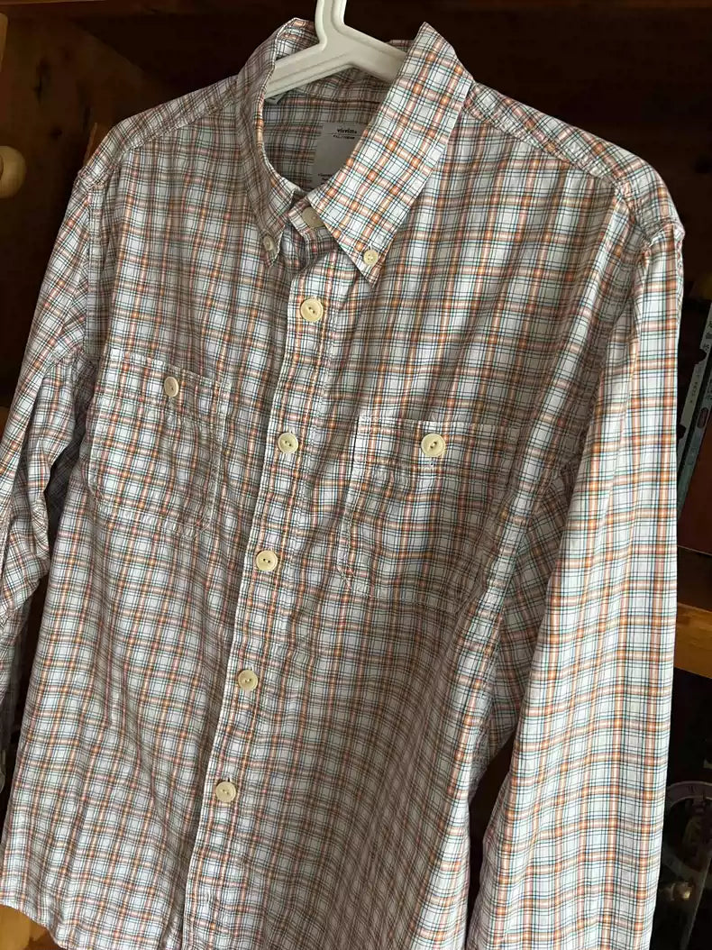 Early visvim plaid three-pin work shirt