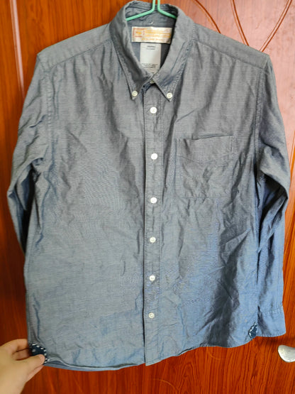 visvim Sea Island cotton dark grey shirt