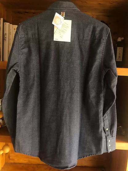 visvim 12aw out of print thick blue dyed denim shirt