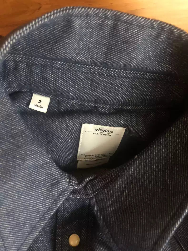 visvim 12aw out of print thick blue dyed denim shirt