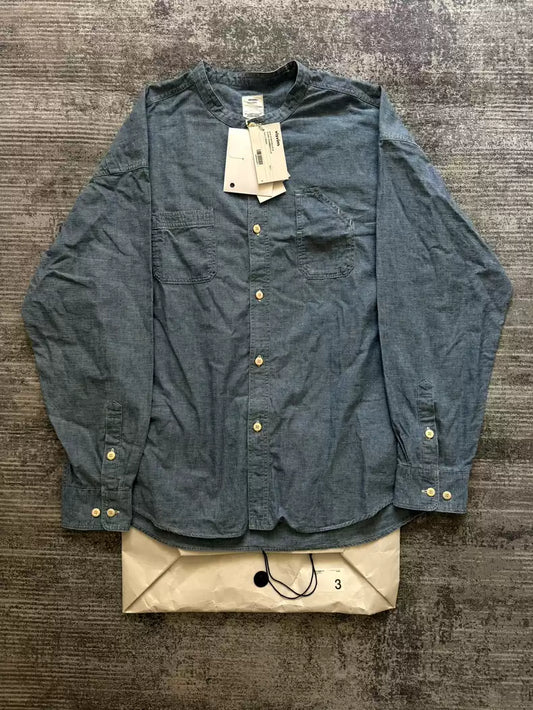 VISVIM 24SS ELGIN CHAMBRAY L/L collarless shirt