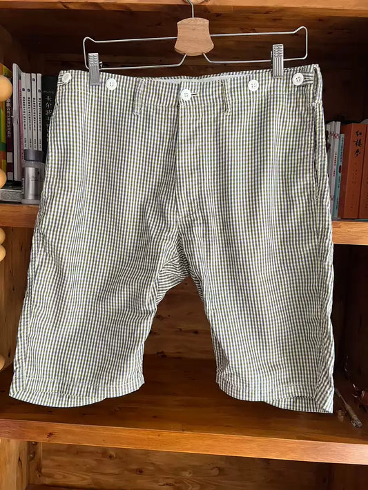 Early visvim strap plaid shorts