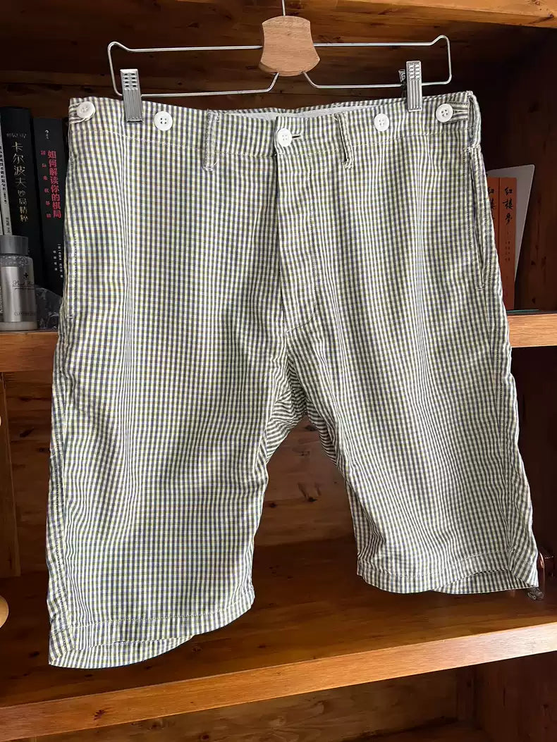 Early visvim strap plaid shorts