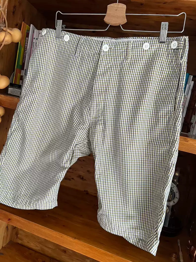 Early visvim strap plaid shorts