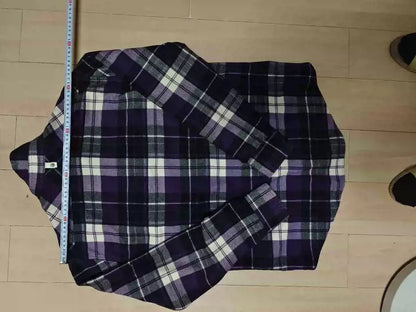 visvim purple plaid flannel shirt