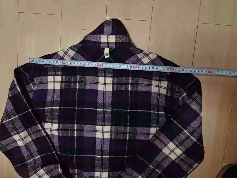 visvim purple plaid flannel shirt