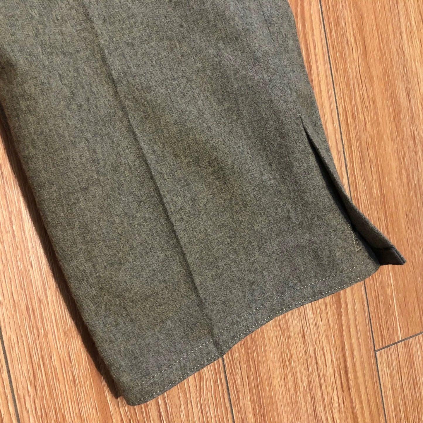 visvim wool khaki classic dress pants