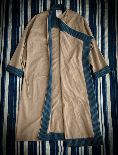 VISVIM ROBE looks like a mud-dyed coat and trench coat