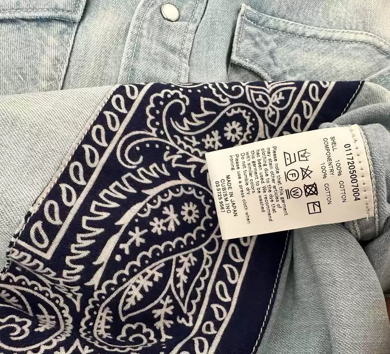 VISVIM SS BANDANA BORDER SHIRT