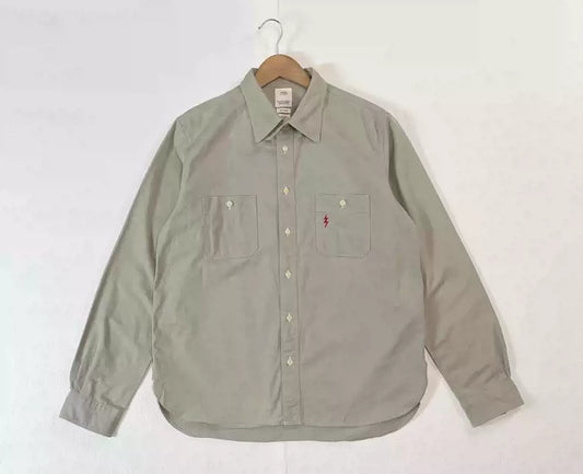 VISVIM 1910 ALBACORE L/S (GIZA OX) drip shirt