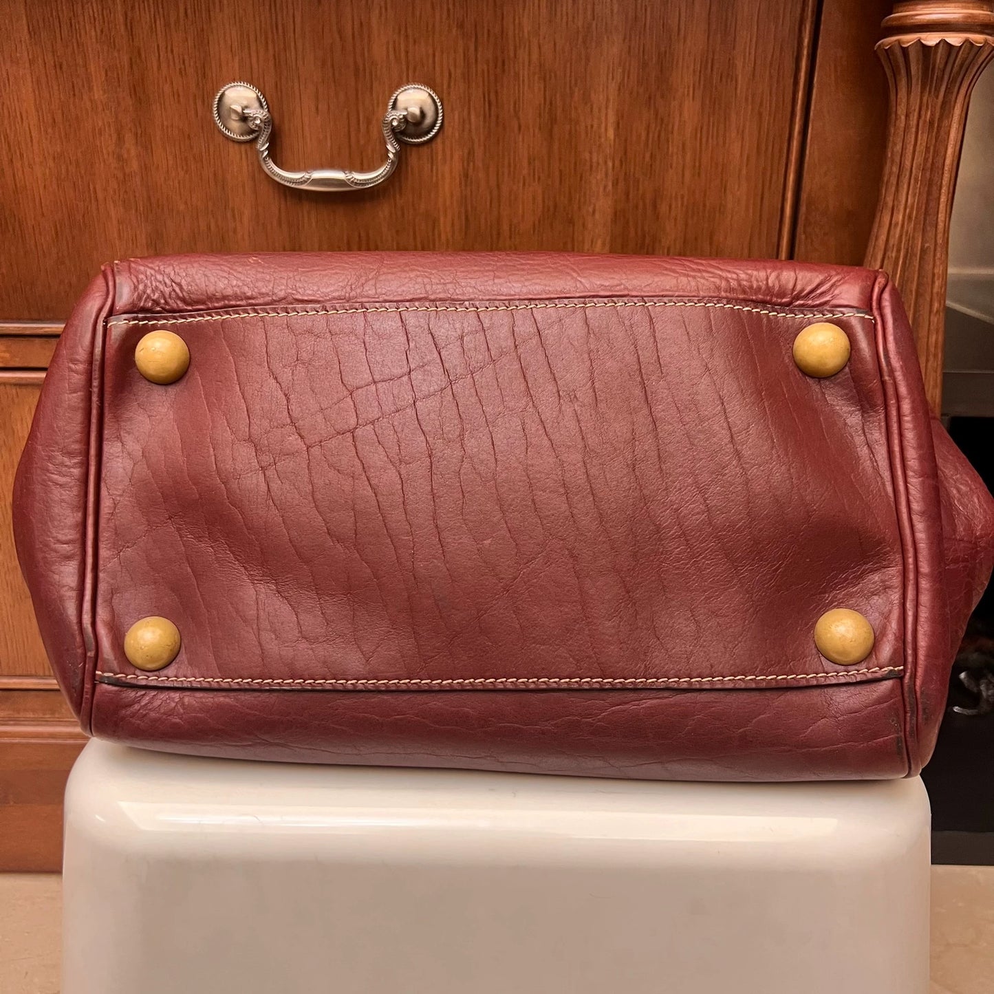 Visvim Burgundy handbag