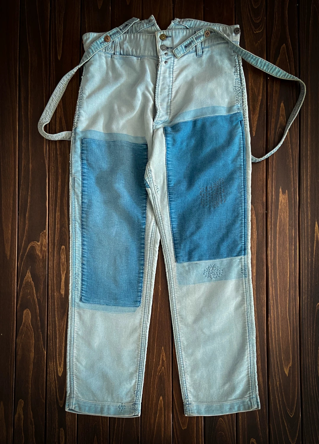 VISVIM natural mud dyed overalls