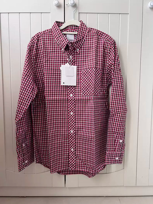 visvim red plaid shirt