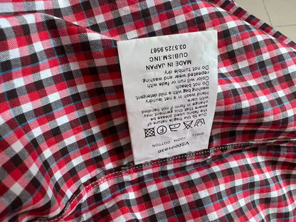 visvim red plaid shirt