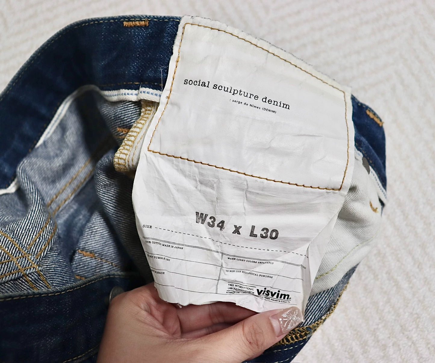 Visvim 17ss 03D12 washed jeans.