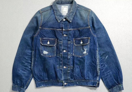 Visvim Dry5 101 JKT destroys denim jacket - DMC