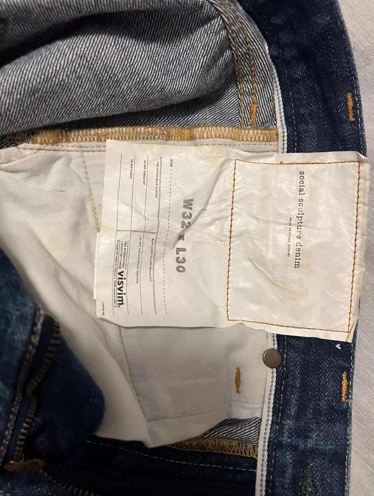 VISVIM SOCIAL SCULPTURE 04 D12 jeans