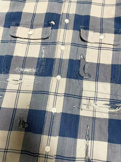 VISVIM LUMBER CHECK L/S CRASH