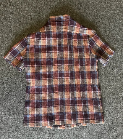 Saint Laurent Wool Short Sleeve Plaid Polo-yf