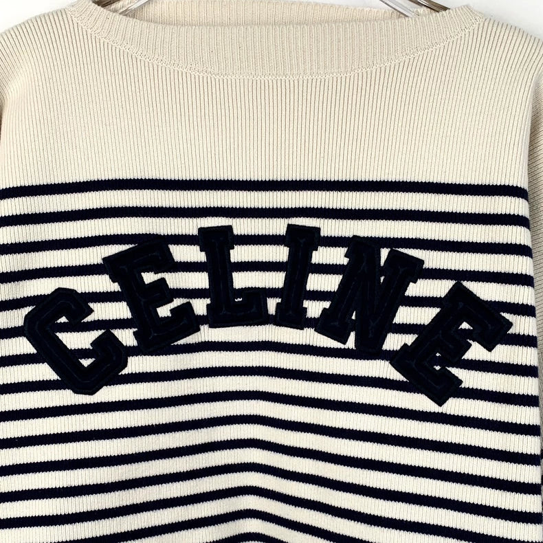 Color Blocked Striped Knit Sweater