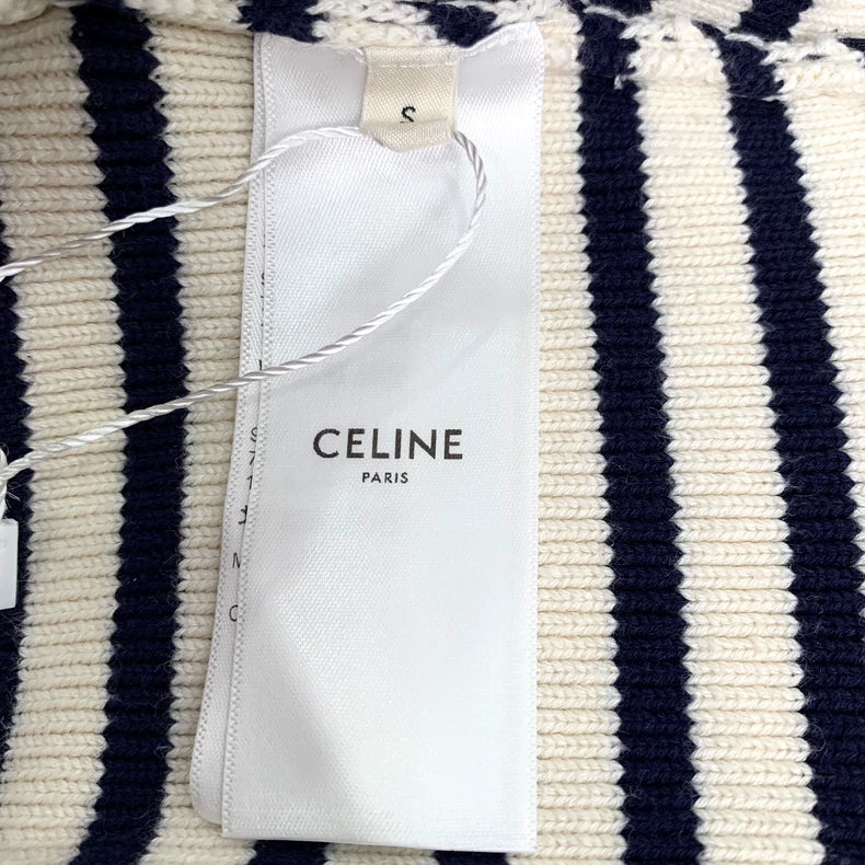 Color Blocked Striped Knit Sweater