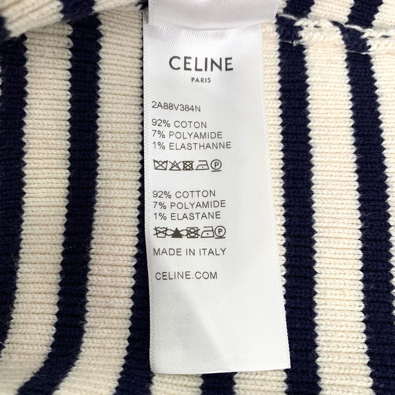 Color Blocked Striped Knit Sweater