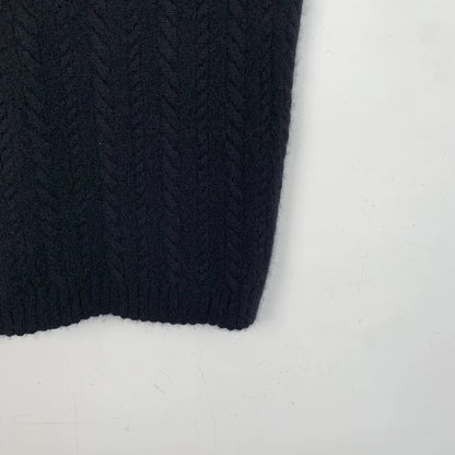 Chanel Black Bow Knit Short Sleeve Top