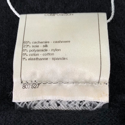 Chanel Black Bow Knit Short Sleeve Top