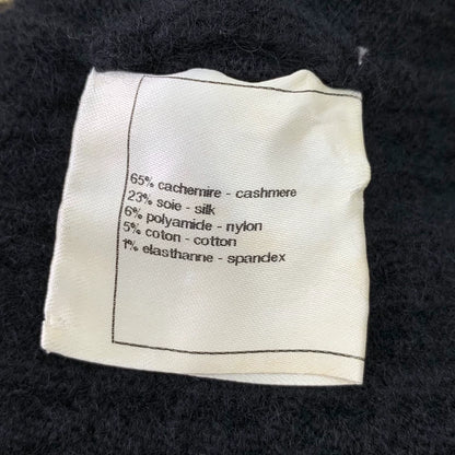 Chanel Black Bow Knit Short Sleeve Top