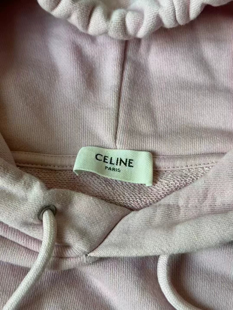 Celine Pink Logo Hoodie