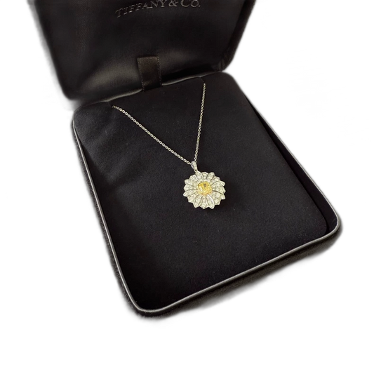 Tiffany Diamond Daisy Necklace-zp