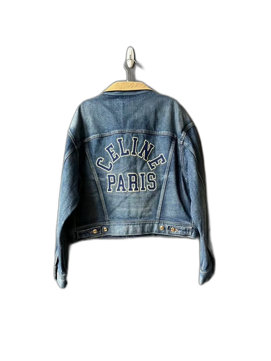 Celine Denim Jacket with Lettering on Back