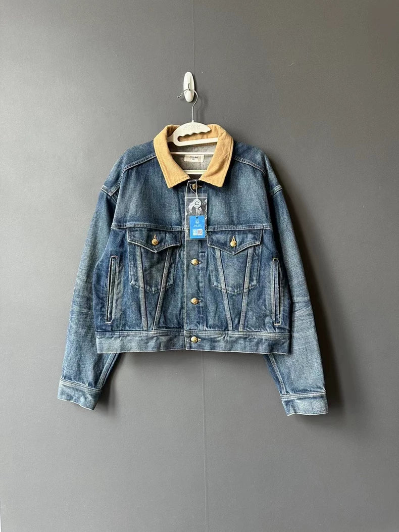Celine Denim Jacket with Lettering on Back