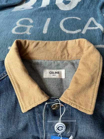 Celine Denim Jacket with Lettering on Back