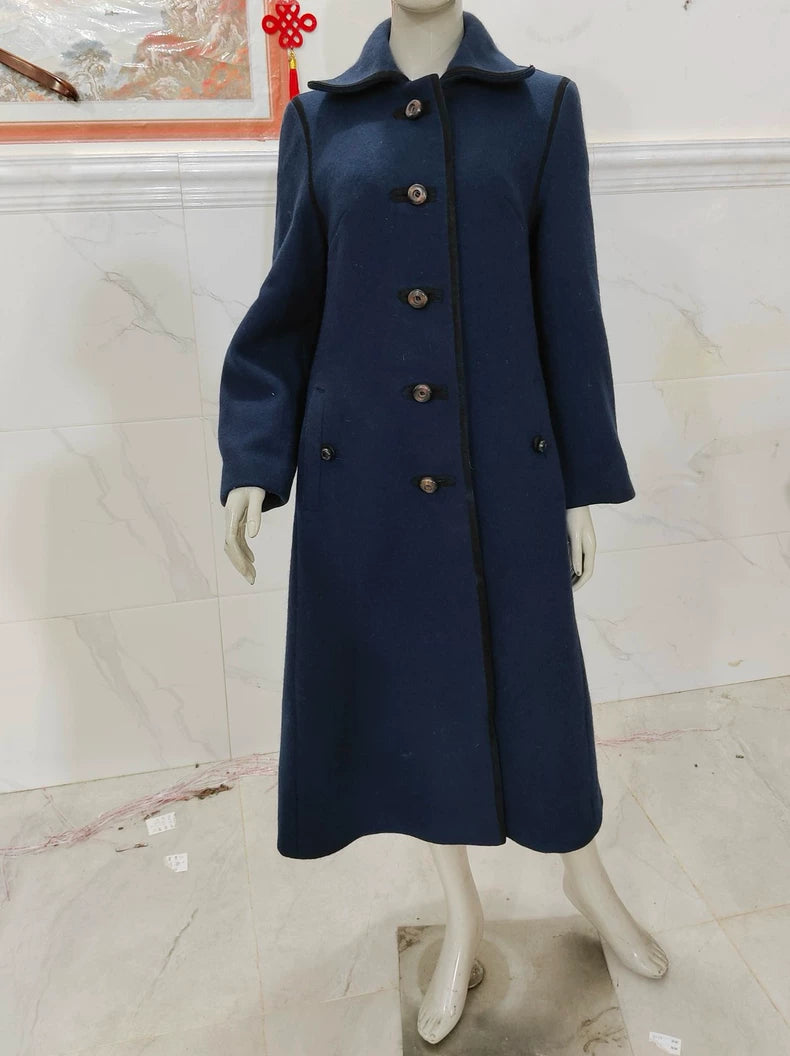 Elegant Dior Long Alpaca Wool Coat