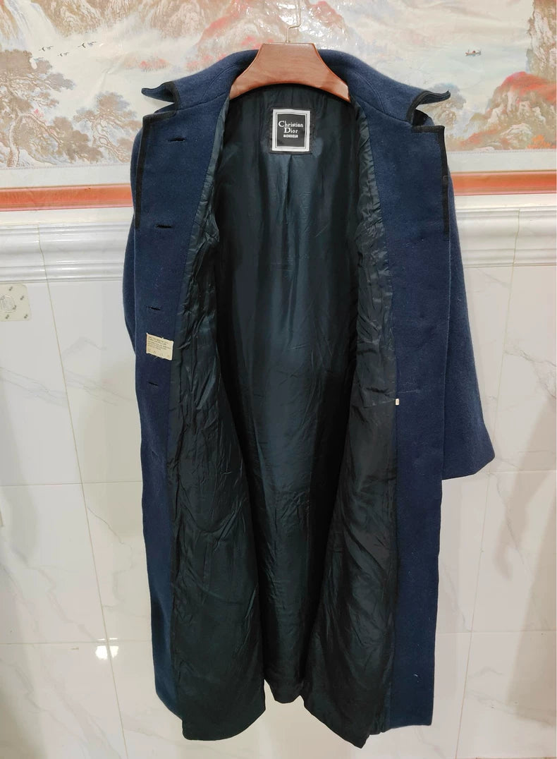 Elegant Dior Long Alpaca Wool Coat