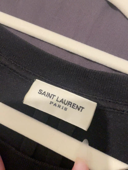 Saint Laurent Black Music Note Short Sleeve T-Shirt