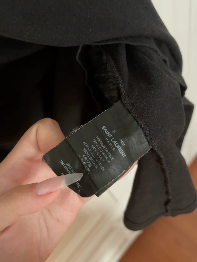 Saint Laurent Black Music Note Short Sleeve T-Shirt