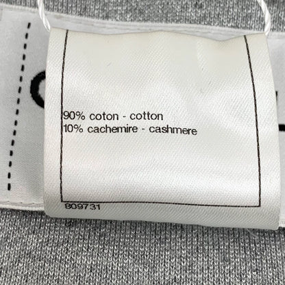 Chanel Gray Knit Cardigan with Chain Detail