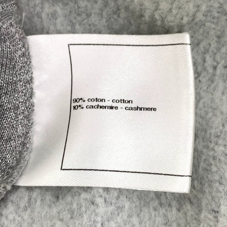 Chanel Gray Knit Cardigan with Chain Detail